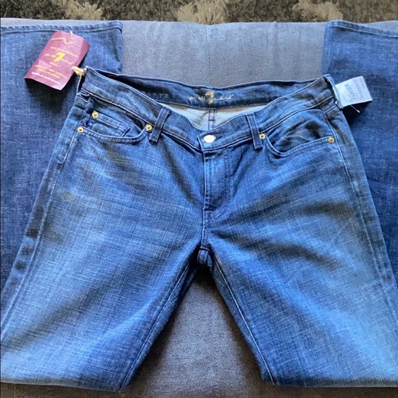 NWT 7 For All Mankind Flare Stretch Jeans - Picture 5 of 8